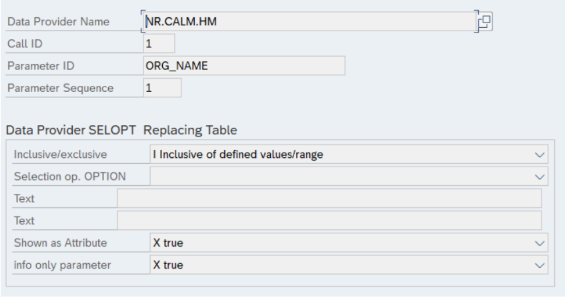 Data provider name Screenshot displaying data provider name